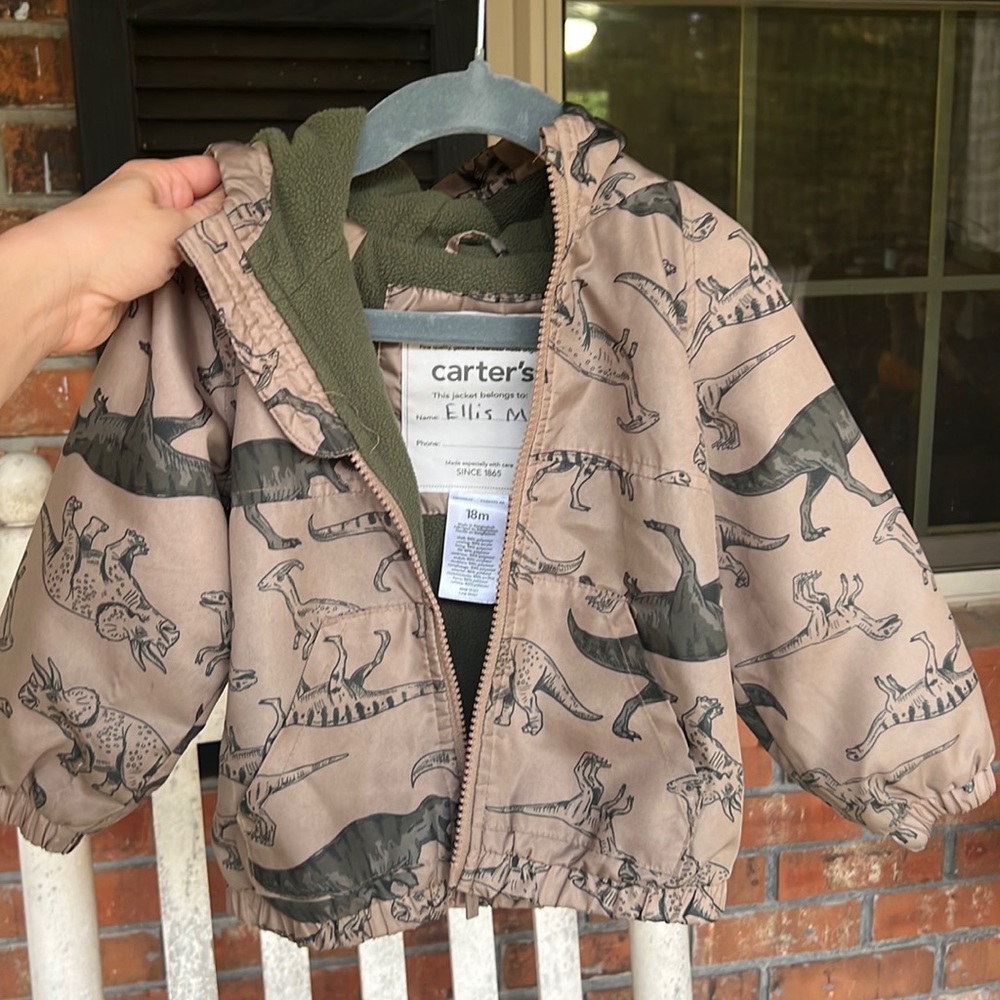 Carters dinosaur coat